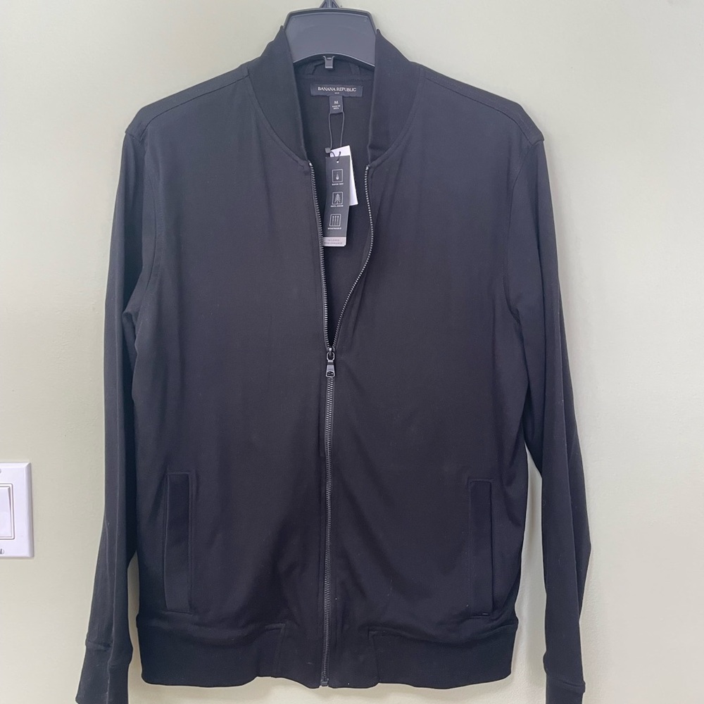 Banana Republic Black Bomber Sweatshirt